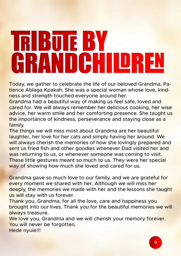 Tribute by Grandchildren